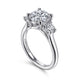 Gabriel & Co. ER14745R8W44JJ 14K White Gold Round Three Stone Diamond Engagement Ring