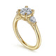 Gabriel & Co. ER14794R4Y44JJ 14K Yellow Gold Round Three Stone Diamond Engagement Ring