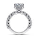 Gabriel & Co. ER14893R8W44JJ 14K White Gold Round Diamond Engagement Ring