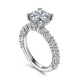 Gabriel & Co. ER14893R8W44JJ 14K White Gold Round Diamond Engagement Ring