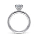 Gabriel & Co. ER14914O4W44JJ 14K White Gold Oval Diamond Engagement Ring