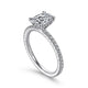 Gabriel & Co. ER14914O4W44JJ 14K White Gold Oval Diamond Engagement Ring