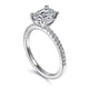Gabriel & Co. ER14918O4W44JJ 14K White Gold Oval Diamond Engagement Ring