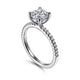 Gabriel & Co. ER14918R4W44JJ 14K White Gold Round Diamond Engagement Ring