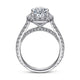 Gabriel & Co. ER14971O8W83JJ 18K White Gold Oval Halo Diamond Engagement Ring