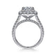Gabriel & Co. ER14972R8W83JJ 18K White Gold Round Halo Diamond Engagement Ring