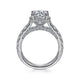 Gabriel & Co. ER14977R8W83JJ 18K White Gold Hidden Halo Round Diamond Engagement Ring