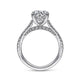 Gabriel & Co. ER14996R8W83JJ 18K White Gold Round Diamond Engagement Ring