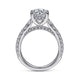 Gabriel & Co. ER14998R8W83JJ 18K White Gold Round Diamond Engagement Ring