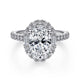 Gabriel & Co. ER15015O8W44JJ 14K White Gold Oval Halo Diamond Engagement Ring