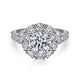 Gabriel & Co. ER15042R6W44JJ 14K White Gold Round Halo Diamond Engagement Ring