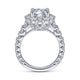 Gabriel & Co. ER15042R6W44JJ 14K White Gold Round Halo Diamond Engagement Ring
