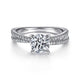 Gabriel & Co. ER15214R4W44JJ 14K White Gold Split Shank Round Diamond Engagement Ring