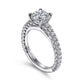 Gabriel & Co. ER15269R4W44JJ 14K White Gold Round Diamond Engagement Ring