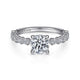 Gabriel & Co. ER15277R4W44JJ 14K White Gold Round Diamond Engagement Ring