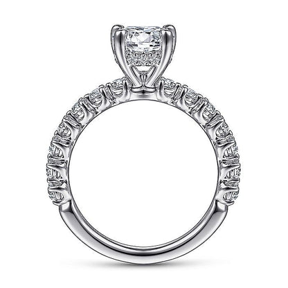Gabriel & Co. ER15277R4W44JJ 14K White Gold Round Diamond Engagement Ring