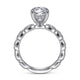 Gabriel & Co. ER15356R6W83JJ Vintage Inspired 18K White Gold Round Diamond Engagement Ring