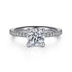 Gabriel & Co. ER15525R4W44JJ 14K White Gold Round Diamond Engagement Ring