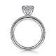 Gabriel & Co. ER15525R4W44JJ 14K White Gold Round Diamond Engagement Ring
