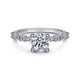 Gabriel & Co. ER15607R4W44JJ 14K White Gold Round Diamond Engagement Ring