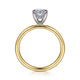 Gabriel & Co. ER15972O4M44JJ 14K White-Yellow Gold Hidden Halo Oval Diamond Engagement Ring