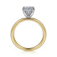 Gabriel & Co. ER15972O6M44JJ 14K White-Yellow Gold Hidden Halo Oval Diamond Engagement Ring