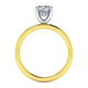 Gabriel & Co. ER15972R4M44JJ 14K White-Yellow Gold Hidden Halo Round Diamond Engagement Ring