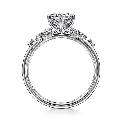 Gabriel & Co. ER15973R4W44JJ 14K White Gold Round Diamond Engagement Ring