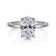 Gabriel & Co. ER16061O8W44JJ 14K White Gold Hidden Halo Oval Diamond Engagement Ring