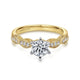 14K White-Yellow Gold Round Diamond Engagement Ring