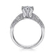 Gabriel & Co. ER3848W44JJ 14K White Gold Round Diamond Engagement Ring