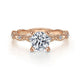 Vintage Inspired 14K Rose Gold Round Diamond Engagement Ring