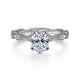 Gabriel & Co. ER4122O4W44JJ 14K White Gold Oval Diamond Engagement Ring