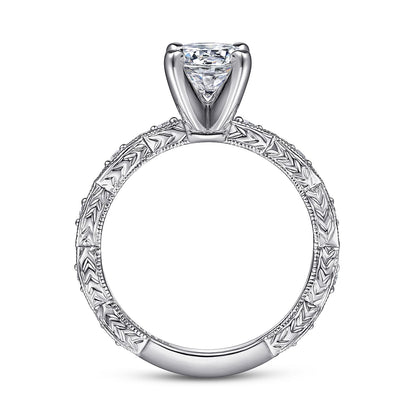 Platinum Round Diamond Engagement Ring