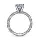 Gabriel & Co. ER4122W44JJ Vintage Inspired 14K White Gold Round Diamond Engagement Ring