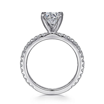 Gabriel & Co. ER4124PT4JJ Platinum Round Diamond Engagement Ring