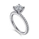 Gabriel & Co. ER4124PT4JJ Platinum Round Diamond Engagement Ring