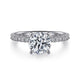 Gabriel & Co. ER4124R6W44JJ 14K White Gold Round Diamond Engagement Ring
