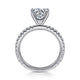 Gabriel & Co. ER4124R6W44JJ 14K White Gold Round Diamond Engagement Ring