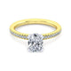 Gabriel & Co. ER4181O4M44JJ 14K White-Yellow Gold Oval Diamond Engagement Ring