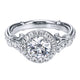 Platinum Round Halo Diamond Engagement Ring
