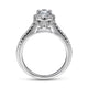 Platinum Pear Shape Halo Diamond Engagement Ring