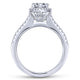18K White Gold Pear Shape Halo Diamond Engagement Ring