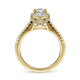14K Yellow Gold Pear Shape Halo Diamond Engagement Ring