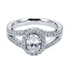 Platinum Oval Halo Diamond Engagement Ring