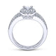 14K White Gold Oval Halo Diamond Engagement Ring