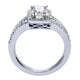 Platinum Emerald Halo Diamond Engagement Ring