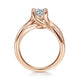 14K Rose Gold Twisted Round Diamond Engagement Ring