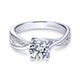 18K White Gold Round Bypass Diamond Engagement Ring