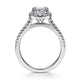 Gabriel & Co. ER6419C4W44JJ 14K White Gold Cushion Halo Diamond Engagement Ring